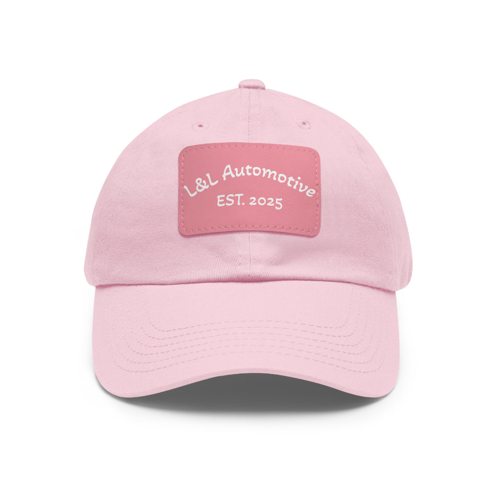 L&L Automotive Leather Patch Dad Hat — EST. 2025 Baseball Cap