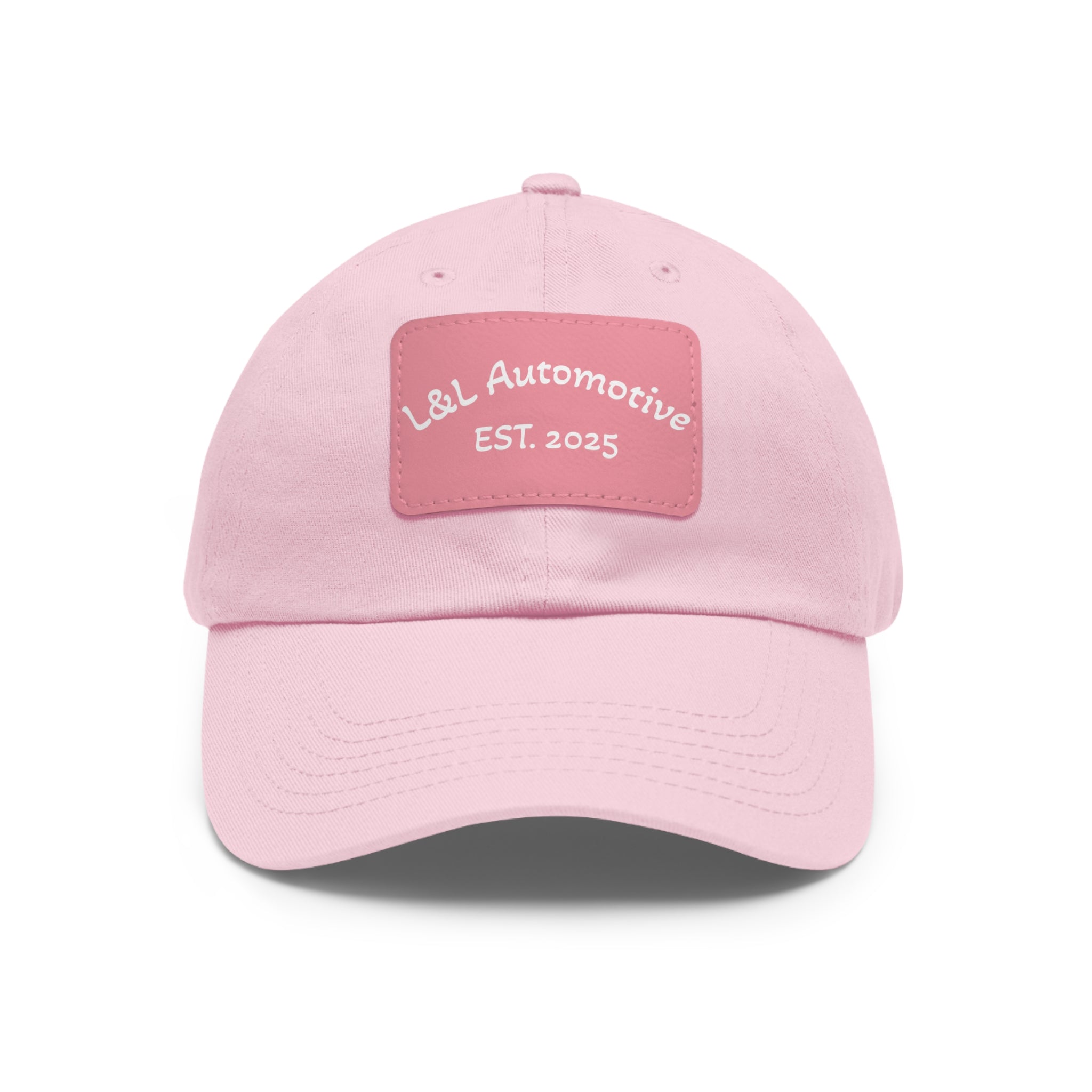 L&L Automotive Leather Patch Dad Hat — EST. 2025 Baseball Cap